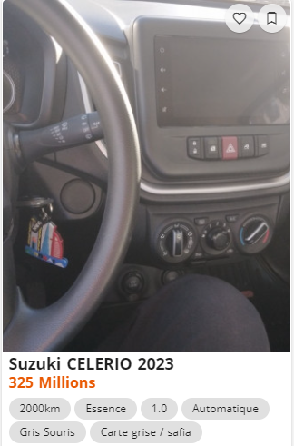 أسعار ومواصفات سوزوكي CELERIO موديل 2023 بالجزائر