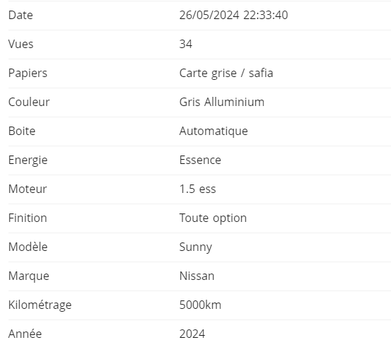 سعر نيسان Sunny ترقيم 2024 بالجزائر